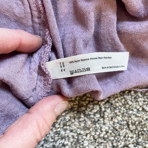 Free People Intimately Purple Ruffled Up Boho Tank Top XS - Picture 5 of 7